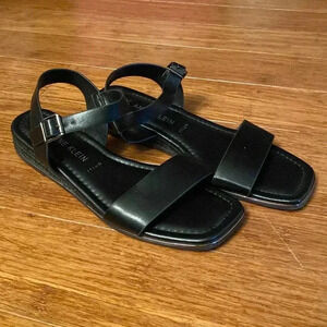 Anne Klein Iflex women’s sandals - Black - 8.5 - square toe - adjustable strap
